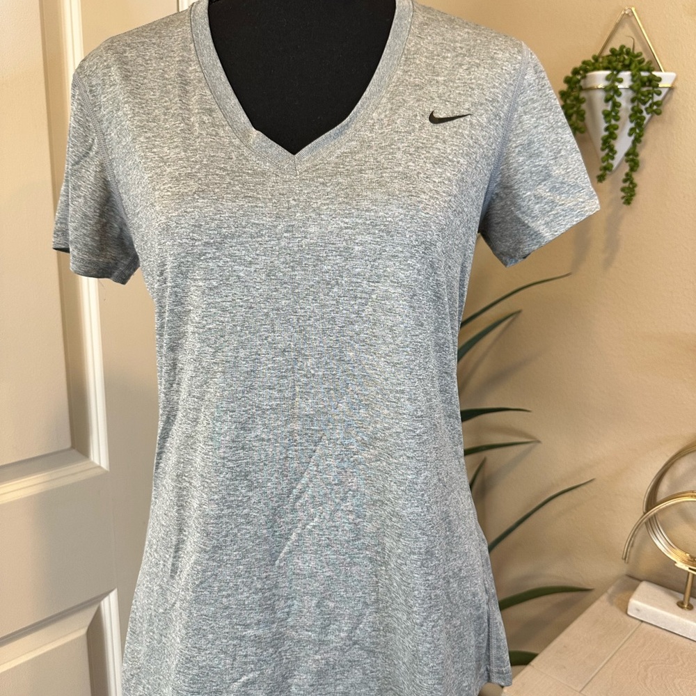 Nike Women's Gray V-Neck Top